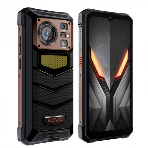  Téléphone robuste HOTWAV W11, 6 Go + 256 Go, vision nocturne, 20 800 mAh, 6,6 pouces Android 13 MT8788 Octa Core, réseau : 4G, OTG (or bronzé) SH601A742-026